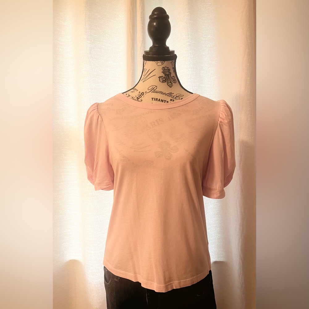 A New Day Light Pink Puff Sleeve Blouse